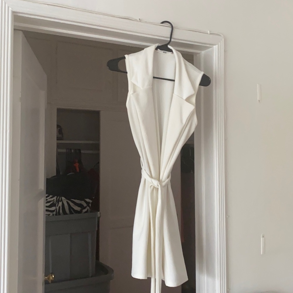 Missguided White blazer tie dress